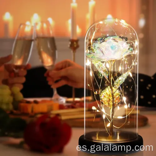 Galaxy Rose en Glass Dome Eternal Rose Regalo